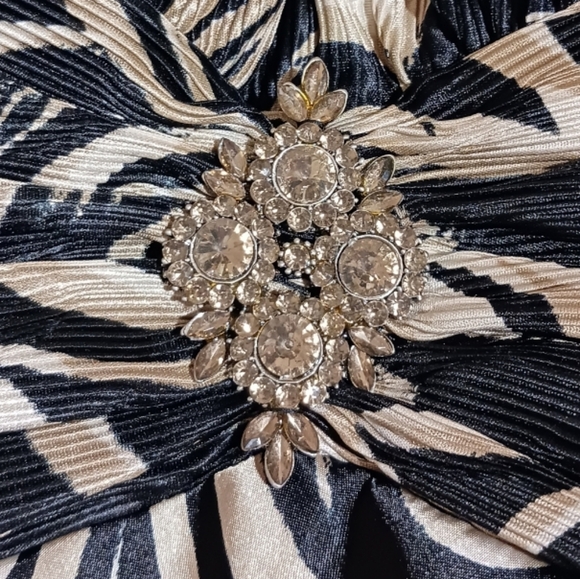 Betsy & Adam Halter Satin Mermaid Gown - Picture 4 of 15